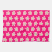 さくらんぼの花がピンク キッチンタオル (横)