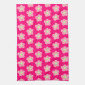 さくらんぼの花がピンク キッチンタオル (縦)