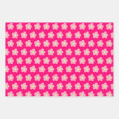 さくらんぼの花がピンク ラッピングペーパーシート (正面)