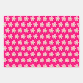 さくらんぼの花がピンク ラッピングペーパーシート