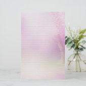 さくらんぼの花が並んだ筆記用紙 便箋 (スタンド正面)