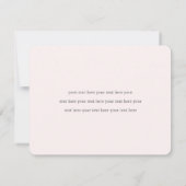 さくらんぼの花が咲くかわいらしあり日本の サンキューカード (裏面)