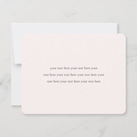 さくらんぼの花が咲くかわいらしあり日本の サンキューカード (裏面)