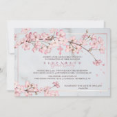 さくらんぼの花が宗教に結びつく 招待状 (正面)