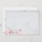 さくらんぼの花が宗教に結びつく 招待状 (裏面)