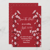 さくらんぼの花が日付を保存 セーブザデート (正面/裏面)