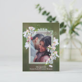 さくらんぼの花が日付を保存 案内ポストカード (スタンド正面)