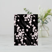 さくらんぼの花が日付を保存 箔シーズンポストカード (立ち正面)