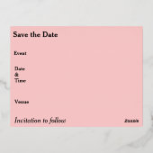 さくらんぼの花が日付を保存 箔シーズンポストカード (裏面)