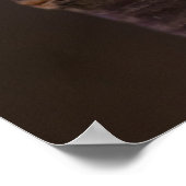 さくらんぼの花が枝のポスターに寄り添う ポスター (角)