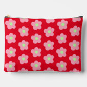 さくらんぼの花が赤 アクセサリーポーチ (正面)