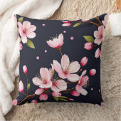 さくらんぼの花が青 クッション (ブランケット)