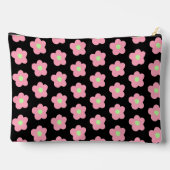 さくらんぼの花が黒 アクセサリーポーチ (裏面)