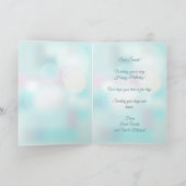 さくらんぼの花こけし |女子誕生日ピンク カード (内部)