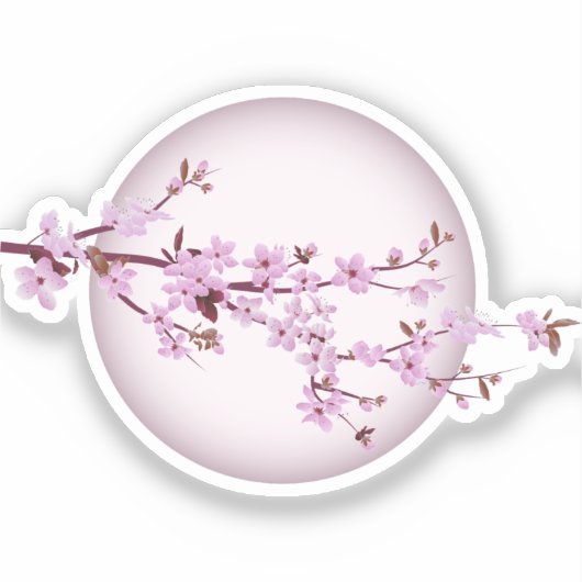 さくらんぼの花さくらんぼ シール (正面)