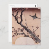さくらんぼの花とイラクサ葛飾北斎 ポストカード (正面/裏面)