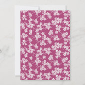 さくらんぼの花とストライプ 招待状 (裏面)