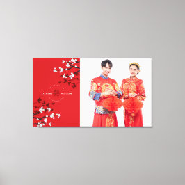 さくらんぼの花とダブル結婚ハピネスの写真 キャンバスプリント