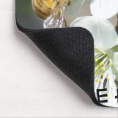 さくらんぼの花とハチは幸せ マウスパッド (コーナー)