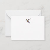 さくらんぼの花とハミングバードノートカード ノートカード (裏面)