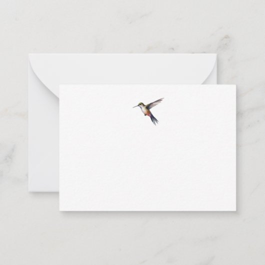 さくらんぼの花とハミングバードノートカード ノートカード