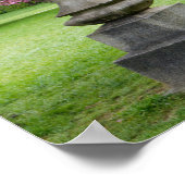 さくらんぼの花とパゴダのポスター紙(マット) ポスター (角)