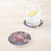 さくらんぼの花とビーピンク春の花 コースター (側面)