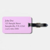 さくらんぼの花とビーピンク春の花 ラゲッジタグ (裏面横)