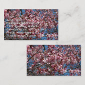 さくらんぼの花とブルースカイ春フローラ 名刺 (正面/裏面)