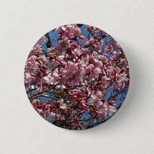 さくらんぼの花とブルースカイ春フローラ 缶バッジ