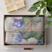 さくらんぼの花とブルーベリーティッシュペーパー 薄葉紙