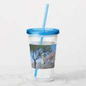 さくらんぼの花とワシントンのモニュメント アクリルタンブラー (裏面)