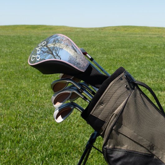 さくらんぼの花とワシントンのモニュメント ゴルフヘッドカバー (インサイチュ)