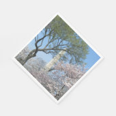 さくらんぼの花とワシントンのモニュメント スタンダードランチョンナプキン (角)