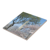 さくらんぼの花とワシントンのモニュメント タイル (側面)