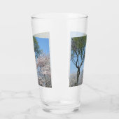 さくらんぼの花とワシントンのモニュメント タンブラーグラス (左)