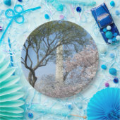 さくらんぼの花とワシントンのモニュメント ペーパープレート (パーティー)