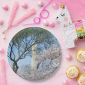 さくらんぼの花とワシントンのモニュメント ペーパープレート (パーティー)