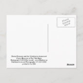 さくらんぼの花とワシントンのモニュメント ポストカード (裏面)