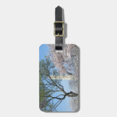 さくらんぼの花とワシントンのモニュメント ラゲッジタグ (正面縦)