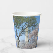 さくらんぼの花とワシントンのモニュメント 紙コップ (裏面)