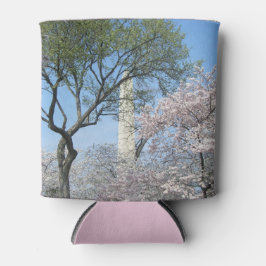 さくらんぼの花とワシントンのモニュメント 缶クーラー