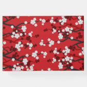 さくらんぼの花と二重の幸福中国の結婚の ゲストブック (裏面)