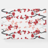 さくらんぼの花と二重の幸福中国の結婚の ゲストブック (裏面)