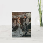 さくらんぼの花と二重の幸福中国の結婚の サンキューカード (裏面)