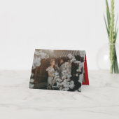 さくらんぼの花と二重の幸福中国の結婚の サンキューカード (裏面)