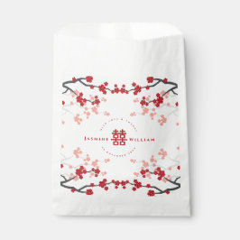 さくらんぼの花と二重の幸福中国の結婚の フェイバーバッグ