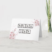 さくらんぼの花と化学：あユニークりがとう サンキューカード (正面)