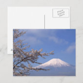 さくらんぼの花と富士山2 ポストカード (正面/裏面)