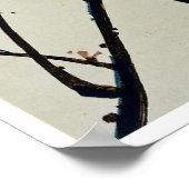 さくらんぼの花と小鳥 ポスター (角)